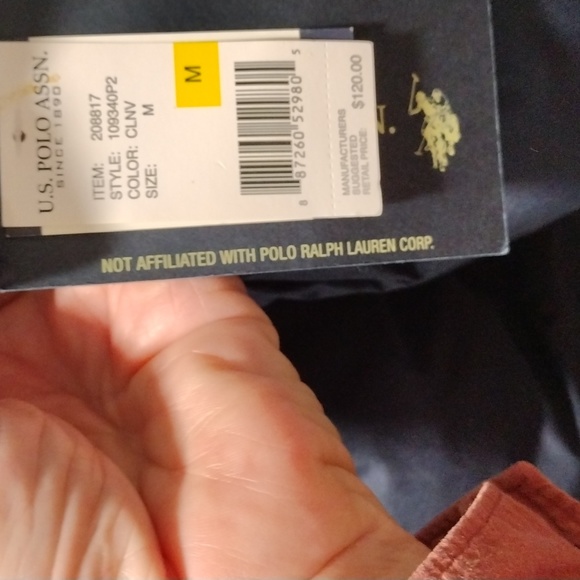 U. S. Polo Assn navy blue puffer jacket. NWT. Medium - Picture 7 of 9